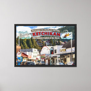 Impressão Em Tela Ketchikan, Alasca, Cruzeiro Porto do Alasca