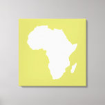 Impressão Em Tela Khaki Audacious África<br><div class="desc">O mapa africano traçado em branco com cores contrastantes na paleta "Safari" de Emporio Moffa inspirada pela ousada aventura e natureza selvagem do continente.</div>