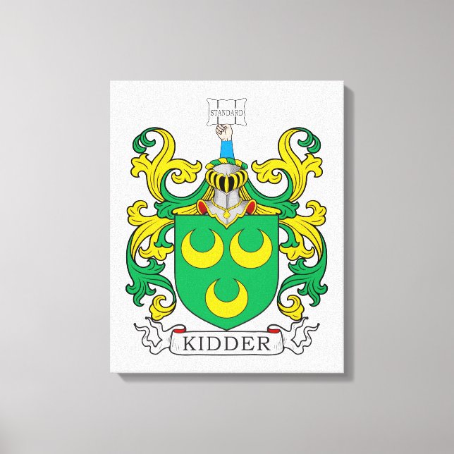 Impressão Em Tela Kidder Family Crest (Frente)