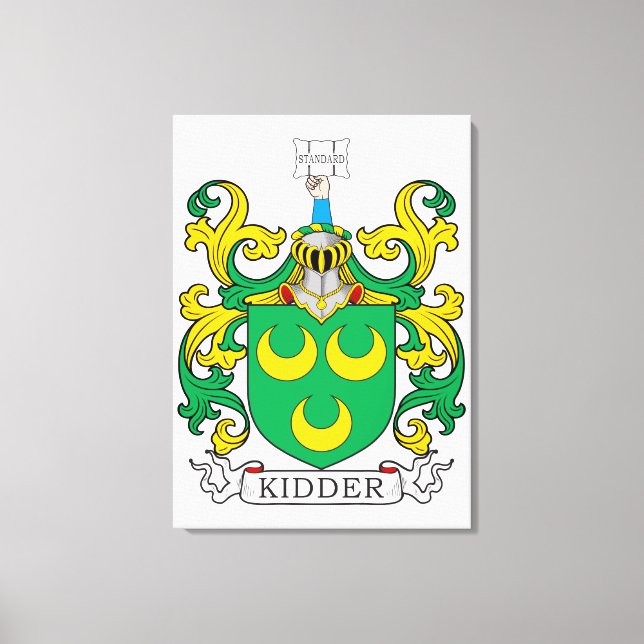 Impressão Em Tela Kidder Family Crest (Frente)