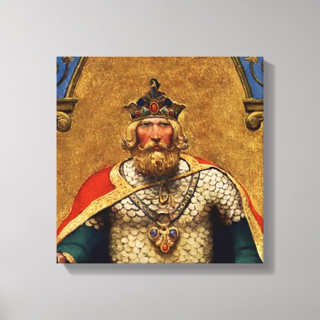 Impressão Em Tela “King Arthur” by NC Wyeth (Frente)