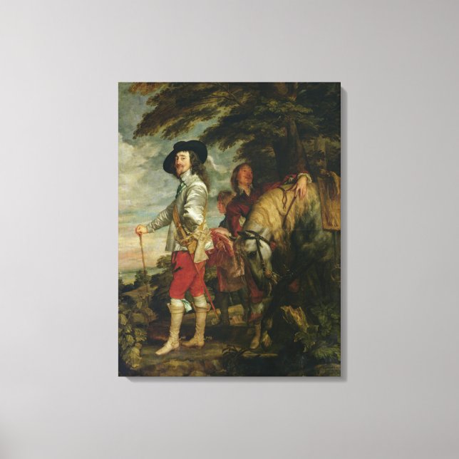 Impressão Em Tela King Charles I of England out Hunting, c.1635 (Frente)