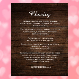 Impressão Em Tela King James Bíblia Verse 1 Corinthians 13 Rustic