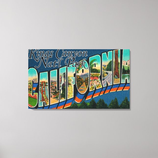 Impressão Em Tela Kings Canyon Nat'l Park, CA - Cena Grande (Frente)