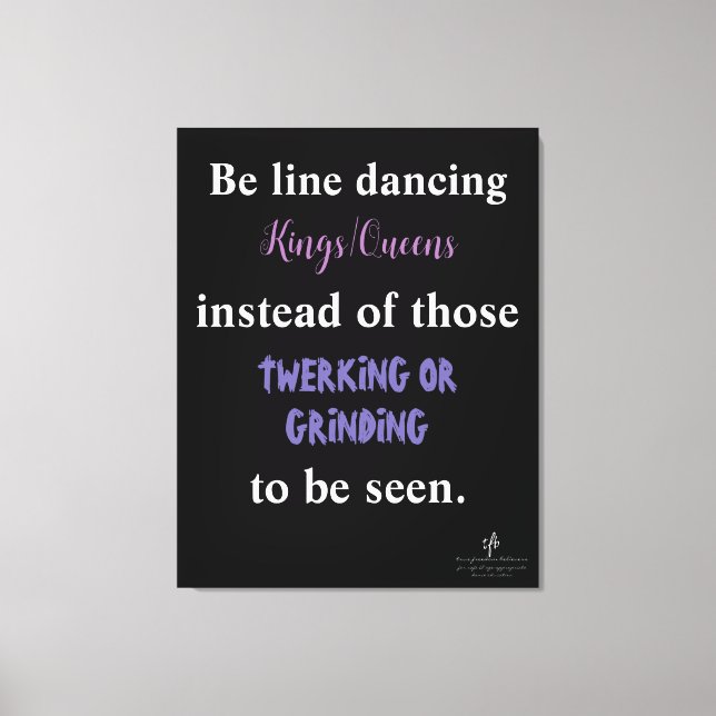 Impressão Em Tela Kings/Queens de Dança de Linha I (Frente)