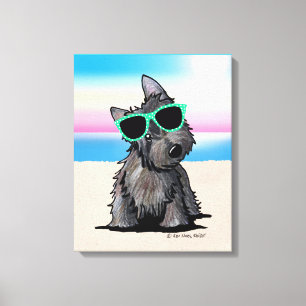 Impressão Em Tela KiniArt Ash Cairn Terrier Dog Beach