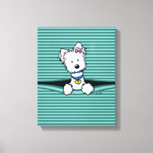 Impressão Em Tela KiniArt Cortinas Westie