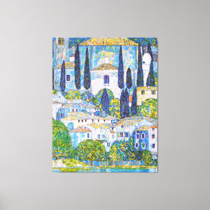 Impressão Em Tela Kirche de Gustav Klimt na pintura Cassone