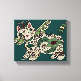 Impressão Em Tela Kitty Cat, Arte Popular Ucraniana