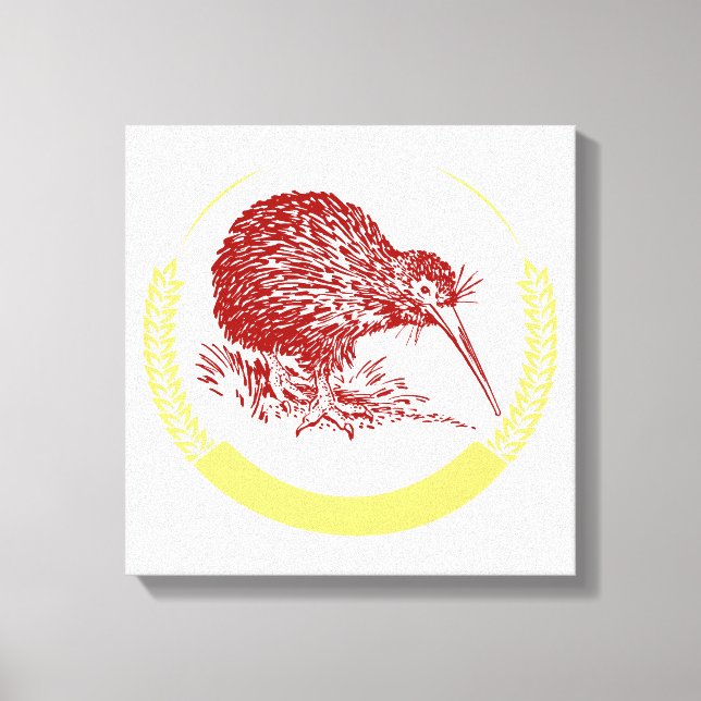 Impressão Em Tela Kiwi Bird (Frente)