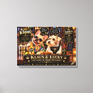 Impressão Em Tela Klaus & Lucky Parceiros em Decisões de Enchentes d