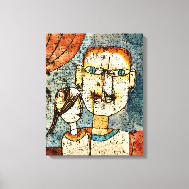Impressão Em Tela Klee - Adão e Pequena Eva (Frente)