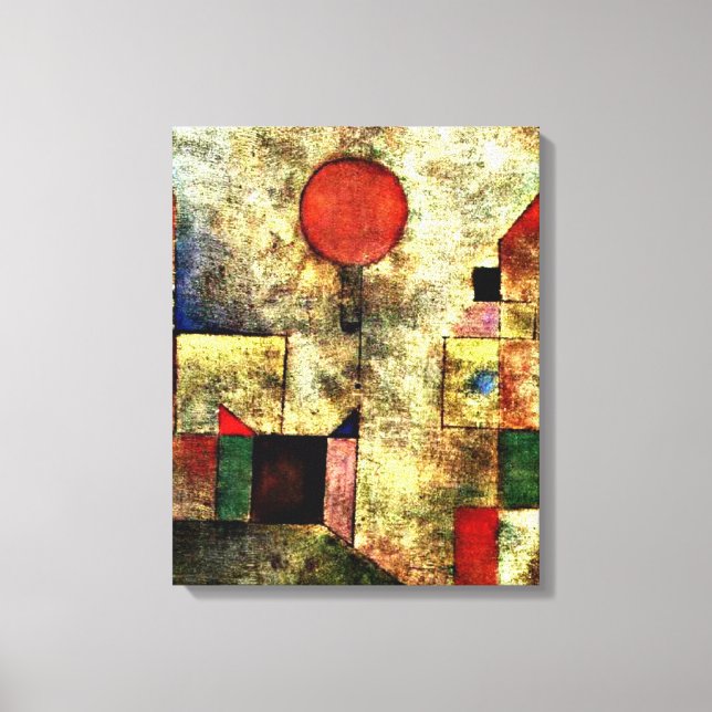 Impressão Em Tela Klee - Balão Vermelho (Frente)