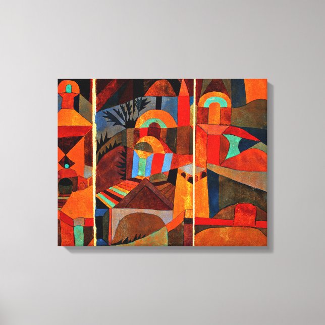 Impressão Em Tela Klee - Jardins Templos (Frente)