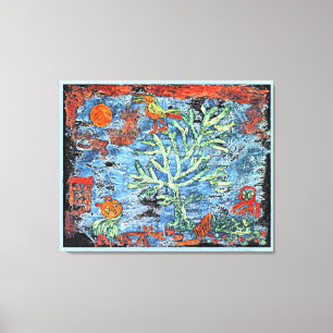 Impressão Em Tela Klee - Paisagem com Poplars,