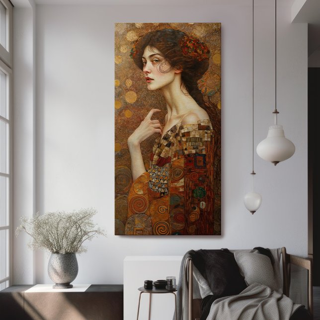 Impressão Em Tela Klimt Adele Bloch-Bauer - Dourada Canva de Pintura (Criador carregado)