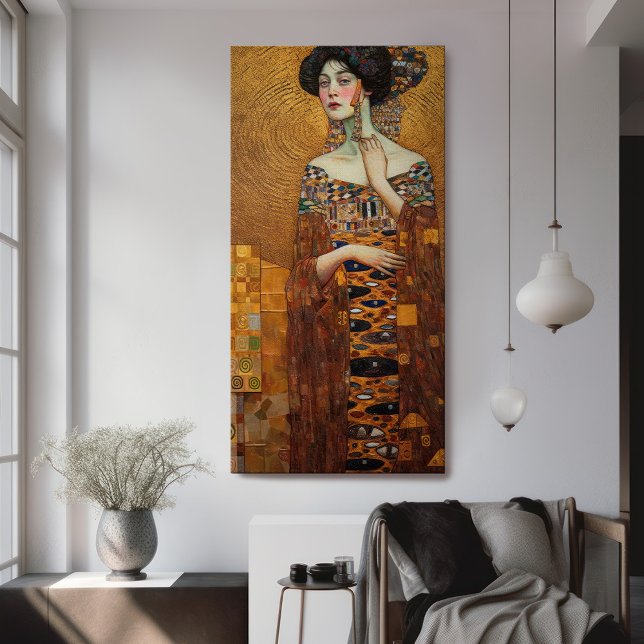 Impressão Em Tela Klimt Adele Bloch-Bauer - Dourada Canva de Pintura (Criador carregado)