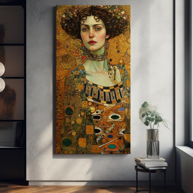 Impressão Em Tela Klimt Adele Bloch-Bauer - Dourada Canva de Pintura (Criador carregado)
