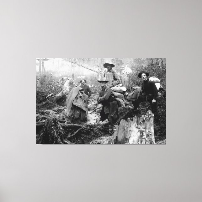 Impressão Em Tela Klondike Dourada Rushing to MORTE 1897 (Frente)