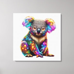 Impressão Em Tela "Koala - Arte Radiante da Vida Selvagem"