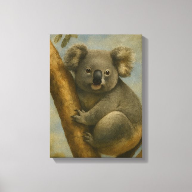 Impressão Em Tela Koala em Luz Silenciosa (Frente)