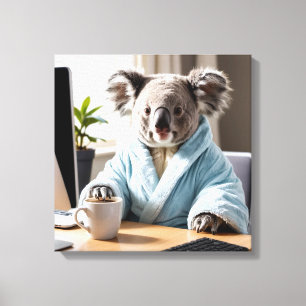 Impressão Em Tela Koala in a Robe