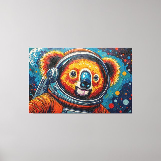 IMPRESSÃO EM TELA KOALA IN SPACE (Frente)