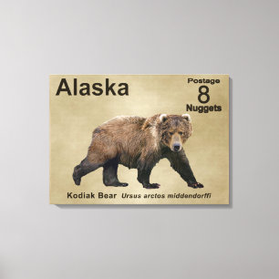 Impressão Em Tela Kodiak Bear