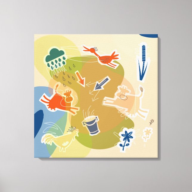 Impressão Em Tela koeien in de natuur (Frente)