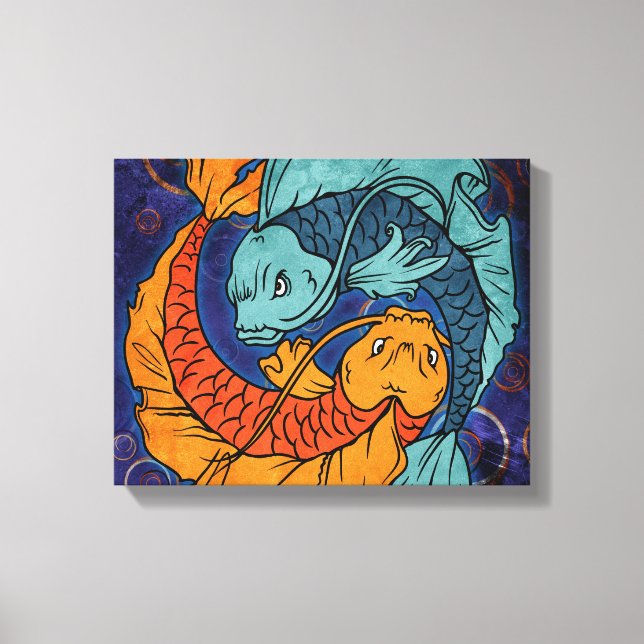 Impressão Em Tela Koi Fish (Frente)
