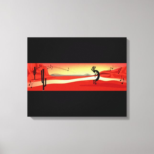 Impressão Em Tela Kokopelli Sunset Landscape Print (Frente)