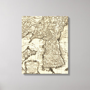 Impressão Em Tela KoreaPanoramic MapKorea