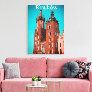 Impressão Em Tela Krakow Europe Polônia Polska Cidade Antiga