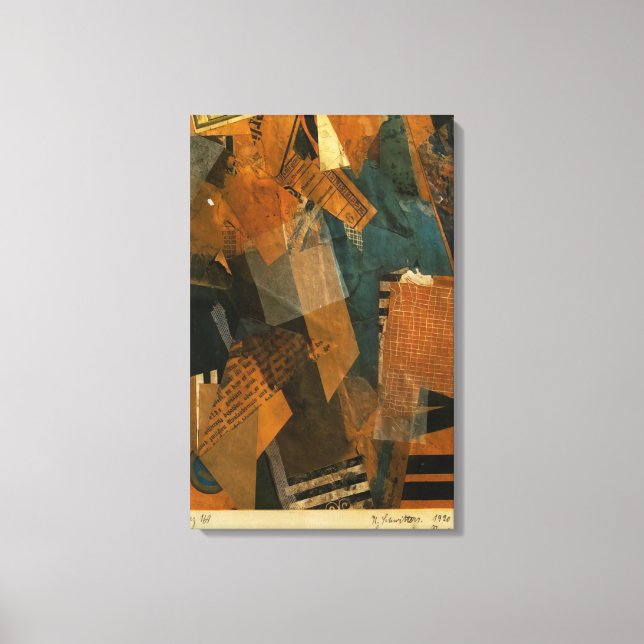 Impressão Em Tela Kurt Schwitters - FORMULÁRIOS NO ESPAÇO 1920 (Frente)
