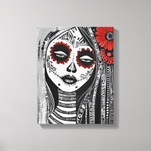 Impressão Em Tela La Catrina