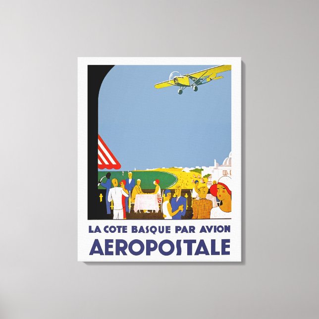 Impressão Em Tela La Cote Basque Par Avion (Frente)