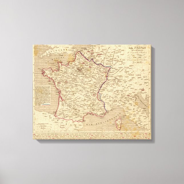 Impressão Em Tela La France 1814 a 1840 (Frente)