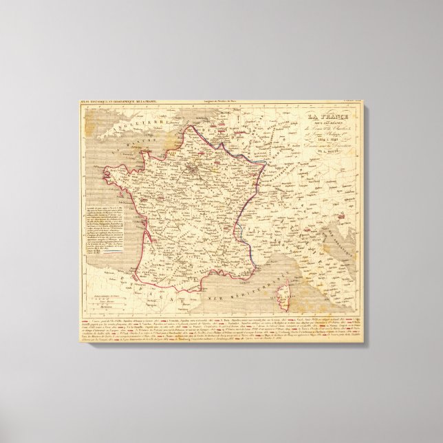 Impressão Em Tela La France 1814 a 1840 (Frente)