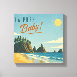 Impressão Em Tela La Push, Baby! Arte de Poster de Viagem Costeira V