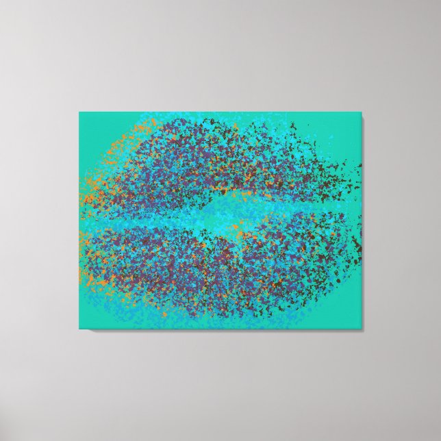 Impressão Em Tela Lábios Coloridos Retroativos (Frente)