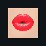 Impressão Em Tela Lábios de café beijam pop<br><div class="desc">Uma imagem de pop Art de lábios vermelhos brilhantes vomitando-se por um beijo contra um fundo cor de café. Esta design inspira-se na arte pop, na arte moderna, na arte gráfica, na cultura do hipster e é certamente uma obra de arte em sua casa</div>