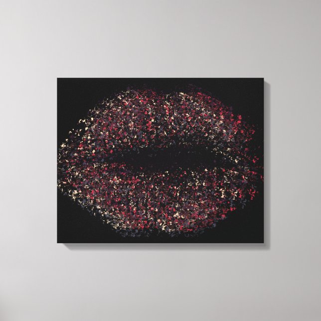 Impressão Em Tela Lábios modernos de Abstrato Art #17 (Frente)