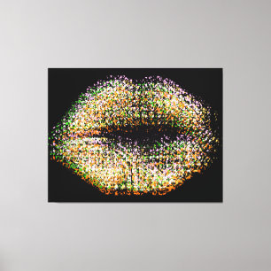 Impressão Em Tela Lábios modernos de Abstrato Art #54