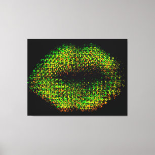 Impressão Em Tela Lábios modernos de arte Abstrato #13