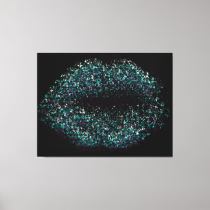 Impressão Em Tela Lábios modernos de arte Abstrato #23