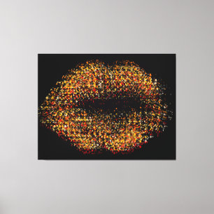 Impressão Em Tela Lábios modernos de arte Abstrato #27