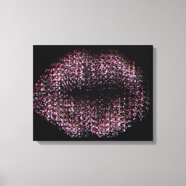 Impressão Em Tela Lábios modernos de arte Abstrato #30 (Frente)