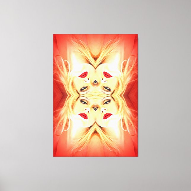 Impressão Em Tela Lábios vermelhos (Frente)