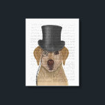 Impressão Em Tela Labrador Amarelo, Chapéu Formal<br><div class="desc">Labrador Amarelo,  Chapéu Formal e Chapéu pela FabFunky. Possui um laboratório de apper vestindo um tofat divertido e um monóculo. | 191408D</div>