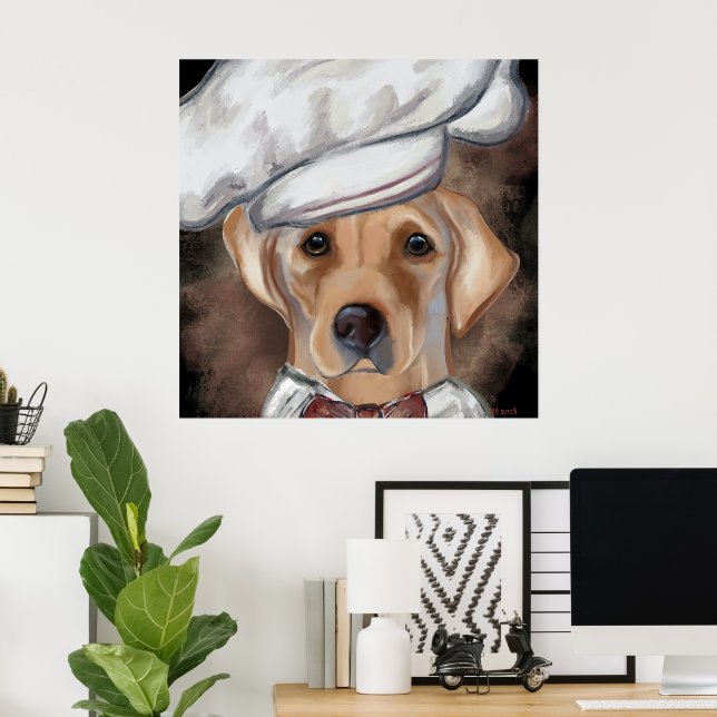 Impressão em Tela Labrador Retriever (Escritório em casa)